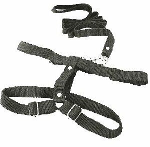 Επιστήθιο Σαμαράκι σκύλου ραιγιόν με οδηγό, X-Small