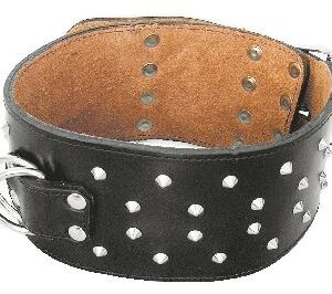 Περιλαίμιο σκύλου δερμάτινο, με διακοσμητικά, 100mm x 70cm