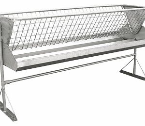 Ταΐστρα αιγοπροβάτων με χορτοδόχο, γαλβανιζέ, ενισχυμένη