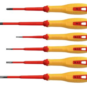 Σετ 6 Κατσαβίδια 44445 HSS SL/PH VDE IEC 609001000V (PH1,PH2,SL2.5,SL3.5,SL4,SL5.5) Κωδικός 235085